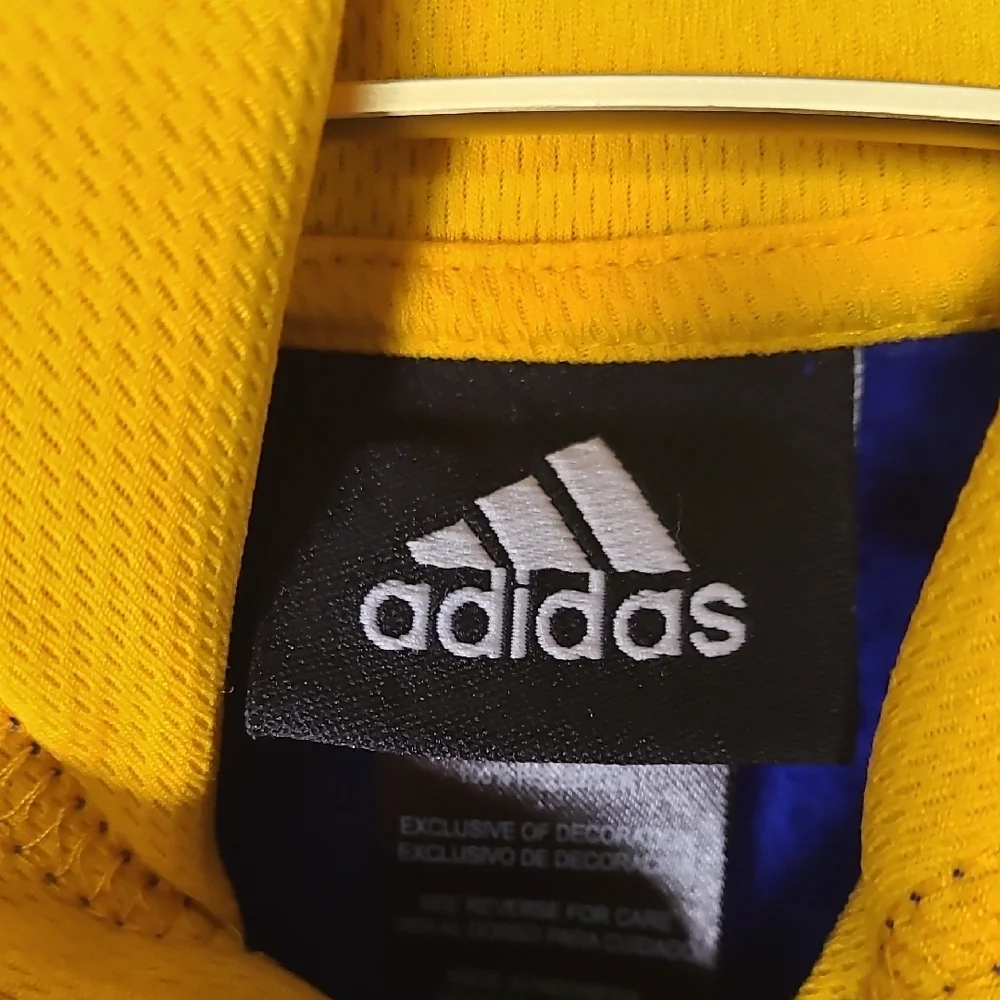 Adidas Blue Yellow Golden State Warriors Hoodie Sweatshirt Youth Boy Girls Med
